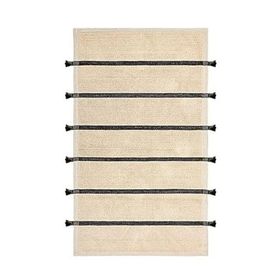 Evidea Soft Rigel Ekru Siyah 60x100 cm Banyo Paspası