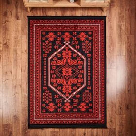 Evidea Soft Ruby Afgan Desenli Kırmızı 160x230 cm Halı