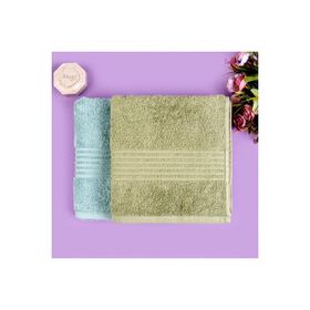 Evidea Soft Samantha Haki Mavi 50x100 cm 2'li Havlu Seti