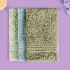 Evidea Soft Samantha Mint Haki Mavi 30x50 cm 3'lü Havlu Seti