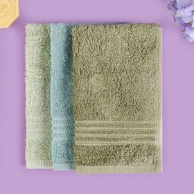 Evidea Soft Samantha Mint Haki Mavi 30x50 cm 3'lü Havlu Seti