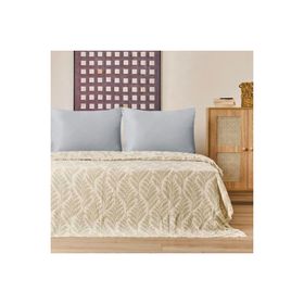 Evidea Soft Sardin Ekru Haki 160x220 cm Tek Kişilik Yatak Örtüsü