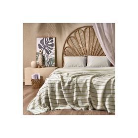 Evidea Soft Serena Ekru Haki 170x230 CM Tek Kişilik Yatak Örtüsü