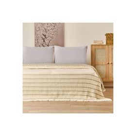Evidea Soft Serena Ekru Haki 230x250 CM Çift Kişilik Yatak Örtüsü