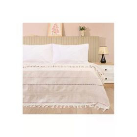 Evidea Soft Solvia Krem 160x230 cm Tek Kişilik Yatak Örtüsü