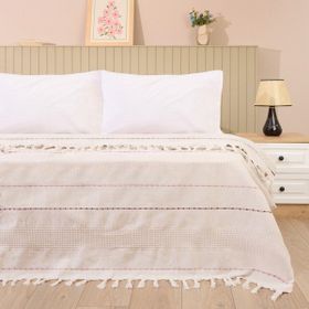 Evidea Soft Solvia Krem 160x230 cm Tek Kişilik Yatak Örtüsü