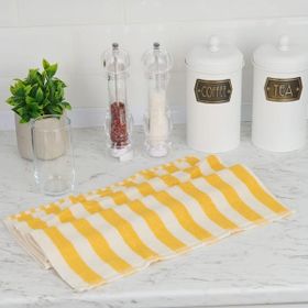 Evidea Soft Stribet Ekru Sarı 40x66 cm Mutfak Havlusu