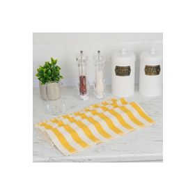Evidea Soft Stribet Ekru Sarı 40x66 cm Mutfak Havlusu