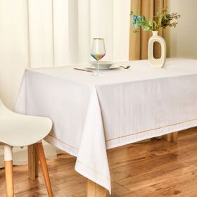 Evidea Soft Stripe Ekru 150x220 cm Masa Örtüsü