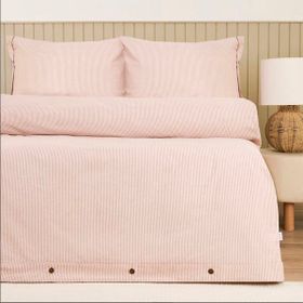 Evidea Soft Stripe Kiremit Çift Kişilik Nevresim Takımı
