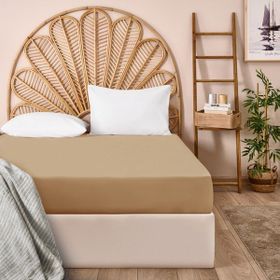 Evidea Soft Sütlü Kahverengi 100x200 cm Tek Kişilik Lastikli Çarşaf