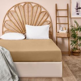 Evidea Soft Sütlü Kahverengi 160x200 cm Çift Kişilik Lastikli Çarşaf