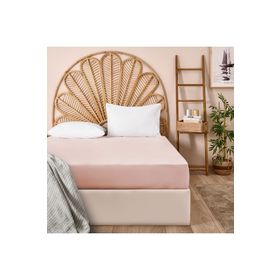 Evidea Soft Toz Pembe 100x200 cm Tek Kişilik Lastikli Çarşaf