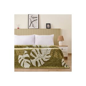 Evidea Soft Tropic Yeşil 200x220 cm Pamuklu Çift Kişilik Battaniye