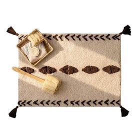 Evidea Soft Tufting Thek Ekru 60x90 cm Banyo Paspası