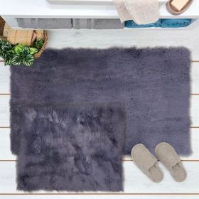 Evidea Soft Venüs Post Antrasit 60x100 cm + 50x60 cm 2'li Klozet Takımı