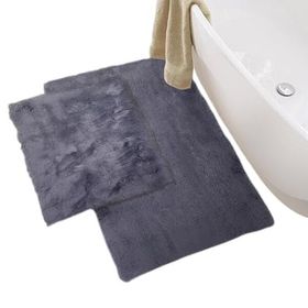 Evidea Soft Venüs Post Antrasit 60x100 cm + 50x60 cm 2'li Klozet Takımı