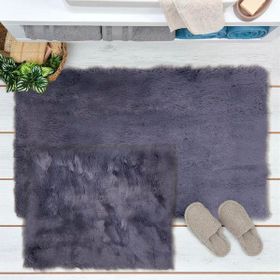 Evidea Soft Venüs Post Antrasit 60x100 cm + 50x60 cm 2'li Klozet Takımı