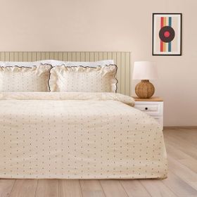 Evidea Soft Volute Krem Çift Kişilik Nevresim Takımı