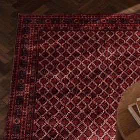 Evidea Soft Zarmine Afgan Desenli Kırmızı 160x230 cm Halı