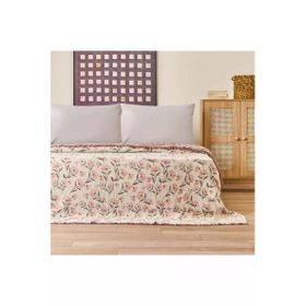 Evidea Vinerya Soft Krem 160x255 cm Tek Kişilik Yatak Örtüsü