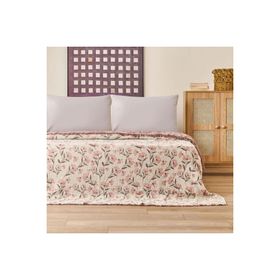 Evidea Vinerya Soft Krem 160x255 cm Tek Kişilik Yatak Örtüsü