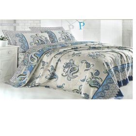 Evim Home Paisley Mavi Exclusive Ranforce Çift Kişilik Pike Takımı