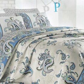 Evim Home Paisley Mavi Exclusive Ranforce Çift Kişilik Pike Takımı