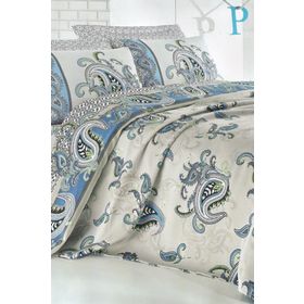 Evim Home Paisley Mavi Exclusive Ranforce Çift Kişilik Pike Takımı