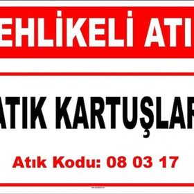 Evim Shopping A 080317-2 Atık Kartuşlar Uyarı Levhası