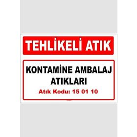 Evim Shopping A 1501101 Kontamine Ambalaj Atıkları Uyarı Levhası