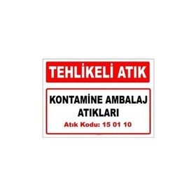 Evim Shopping A 1501101 Kontamine Ambalaj Atıkları Uyarı Levhası