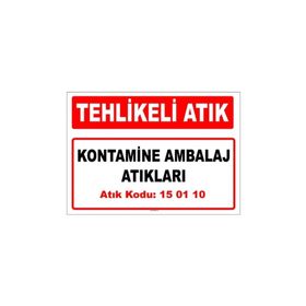 Evim Shopping A 1501101 Kontamine Ambalaj Atıkları Uyarı Levhası
