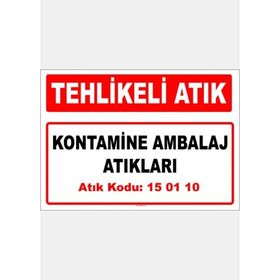 Evim Shopping A 1501101 Kontamine Ambalaj Atıkları Uyarı Levhası