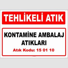 Evim Shopping A 1501101 Kontamine Ambalaj Atıkları Uyarı Levhası