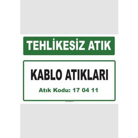 Evim Shopping A-170411 1 Kablo Atıkları Uyarı Levhası