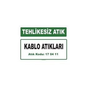 Evim Shopping A-170411 1 Kablo Atıkları Uyarı Levhası
