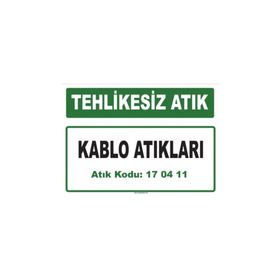 Evim Shopping A-170411 1 Kablo Atıkları Uyarı Levhası