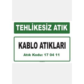 Evim Shopping A-170411 1 Kablo Atıkları Uyarı Levhası