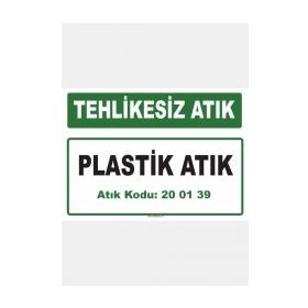 Evim Shopping A-200139-1 Plastik Atık Uyarı Levhası