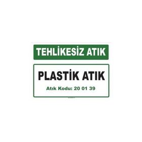 Evim Shopping A-200139-1 Plastik Atık Uyarı Levhası