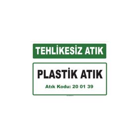 Evim Shopping A-200139-1 Plastik Atık Uyarı Levhası