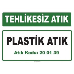 Evim Shopping A-200139-1 Plastik Atık Uyarı Levhası