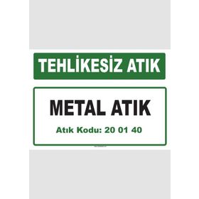 Evim Shopping A-200140-1 Metal Atık Uyarı Levhası