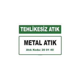 Evim Shopping A-200140-1 Metal Atık Uyarı Levhası