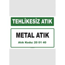 Evim Shopping A-200140-1 Metal Atık Uyarı Levhası
