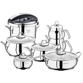 EvimSaray 14 Parça Şevval Çeyiz Tencere Seti