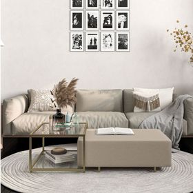 Evka Bellissimo Puflu Gold Orta Sehpa