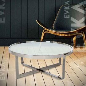 Evka Dream Camlı Metal Orta Sehpa