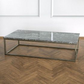 Evka Potrica Eskitme Pirinç Ayak Siyah Mermer Tabla Orta Sehpa